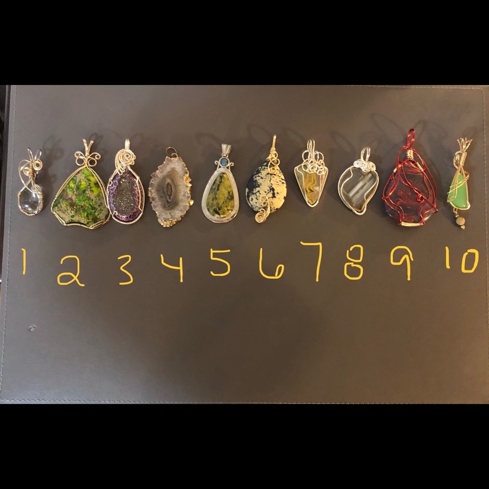 Various rock pendant handmade